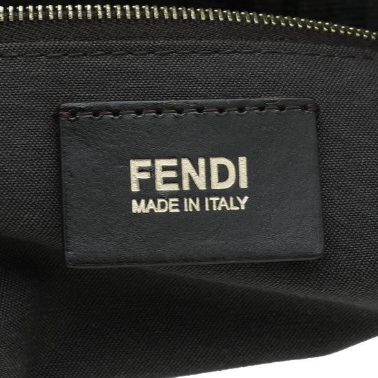 Fendi Chocolate Brown Zucchino Spalmati Mama Baguette Bag