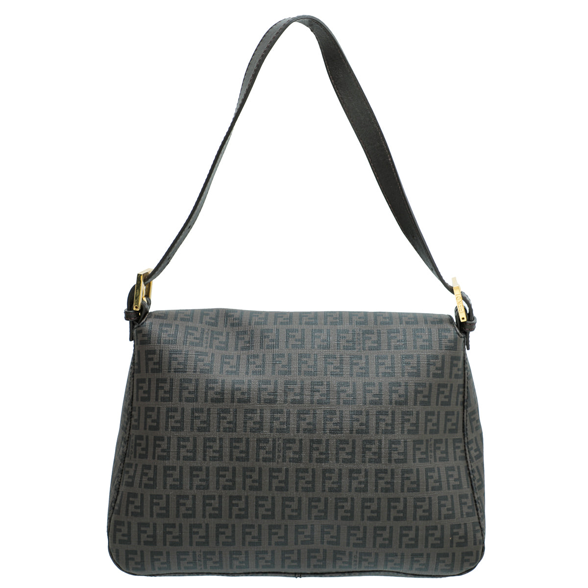 Fendi Chocolate Brown Zucchino Spalmati Mama Baguette Bag-Fendi-THE CLOSET