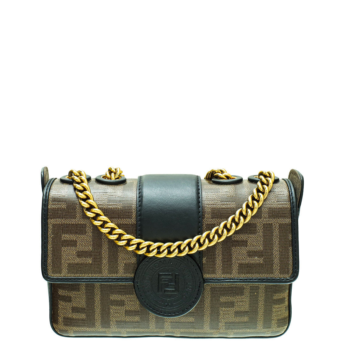 Fendi Bicolor FF 1974 Mini Double F Crossbody Bag-Fendi-THE CLOSET