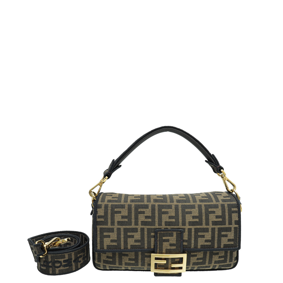 Fendi Bicolor FF Zucca Roma Baguette NM Medium Bag-Fendi-THE CLOSET