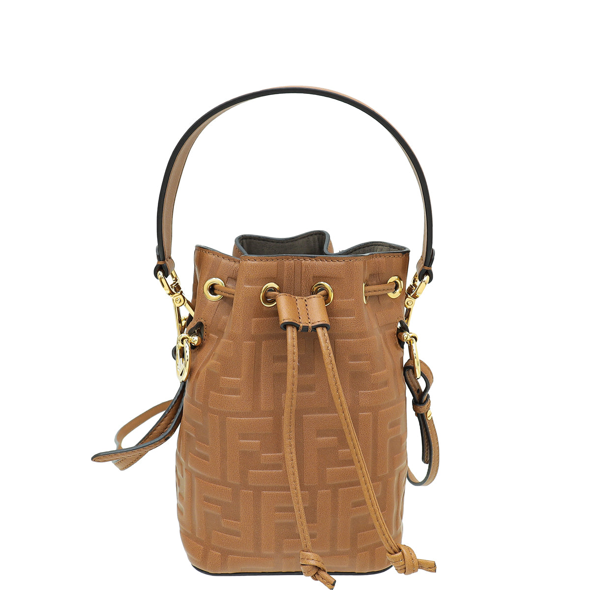 Fendi Brown Zucca Embossed Mon Tresor Mini Bag-Fendi-THE CLOSET