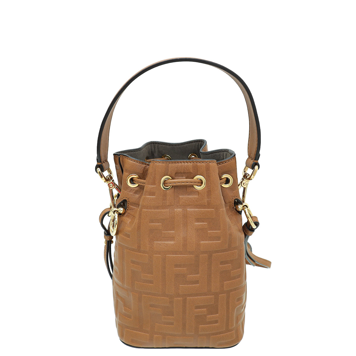 Fendi Brown Zucca Embossed Mon Tresor Mini Bag-Fendi-THE CLOSET