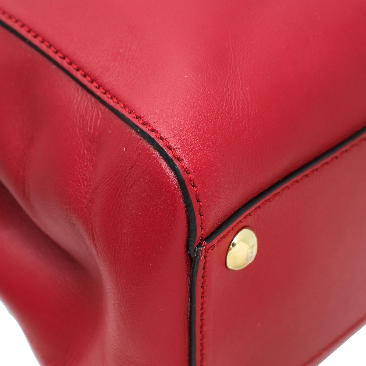 Fendi Red Iconic Peekaboo Regular Bag W /Pequin Lining – The Closet