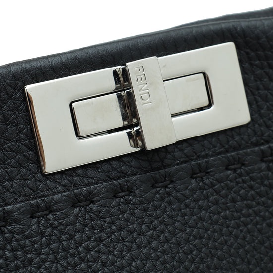 Fendi Black Selleria Peekaboo Regular Bag