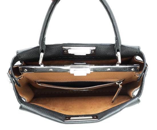 Fendi Black Selleria Peekaboo Regular Bag