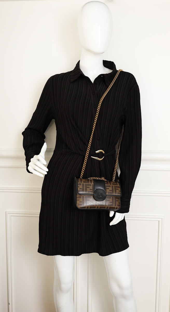 Fendi Bicolor FF 1974 Stamp Patch Flap Bag-Fendi-THE CLOSET