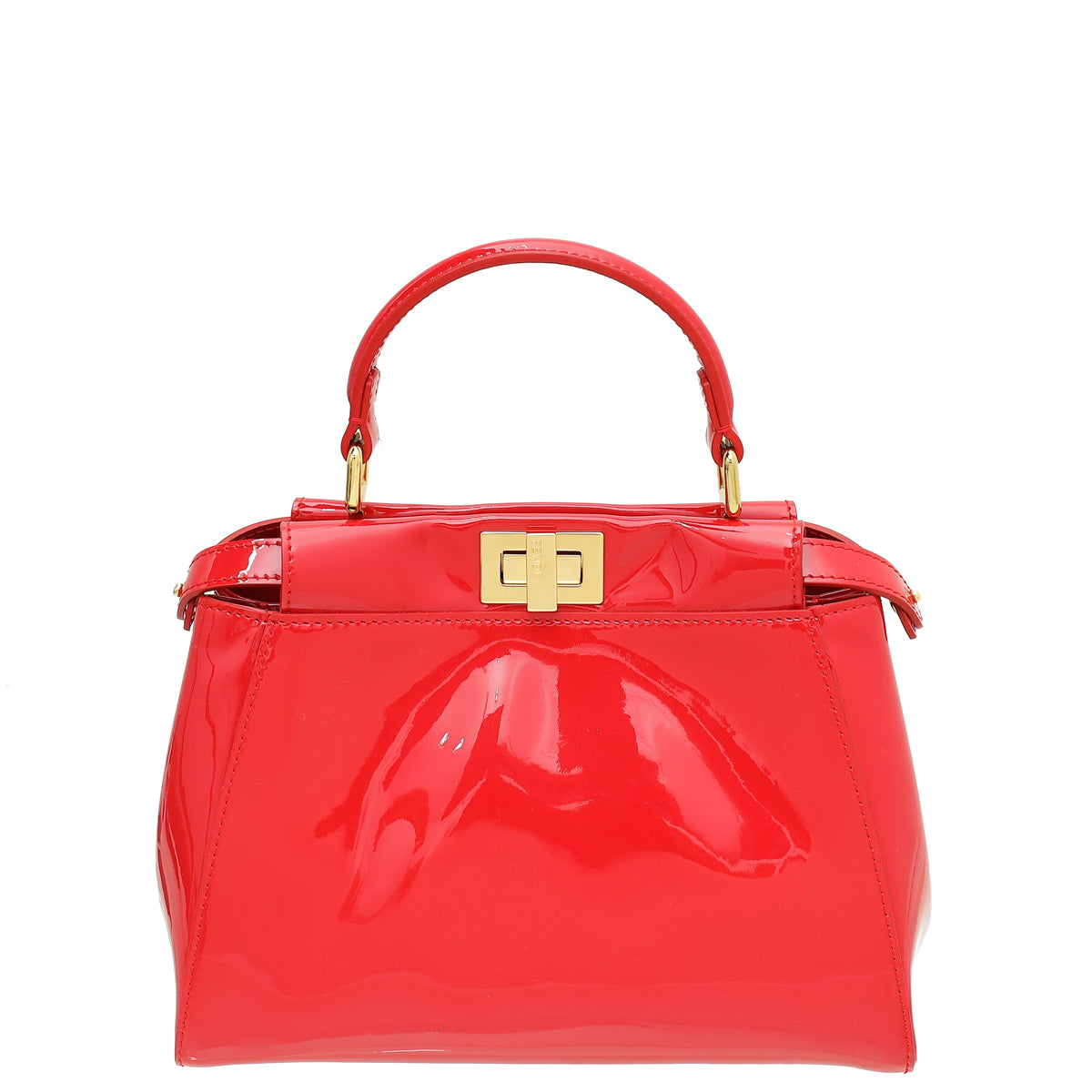 Fendi Red Peekaboo Vernis Mini Bag-Fendi-THE CLOSET