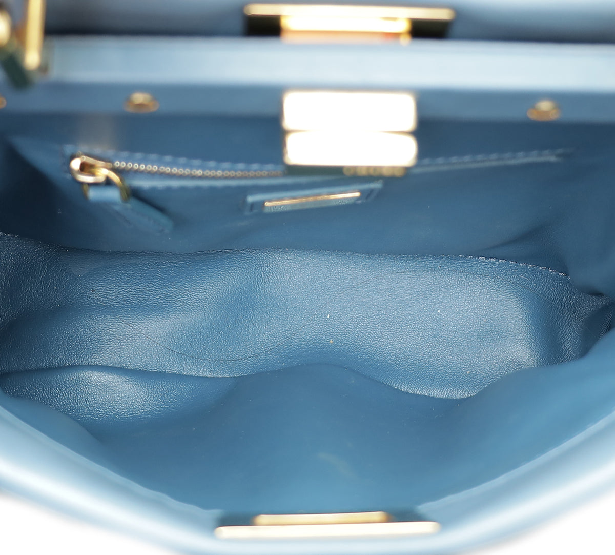 Fendi Blue Peekaboo Mini Bag