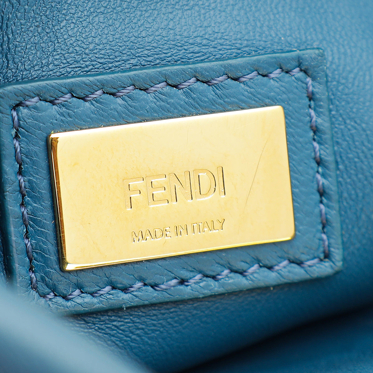 Fendi Blue Peekaboo Mini Bag