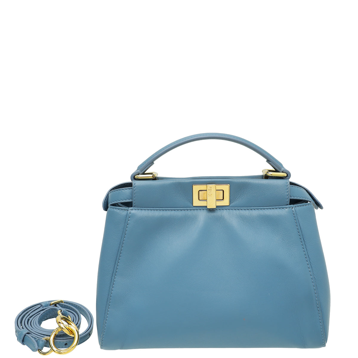 Fendi Blue Peekaboo Mini Bag