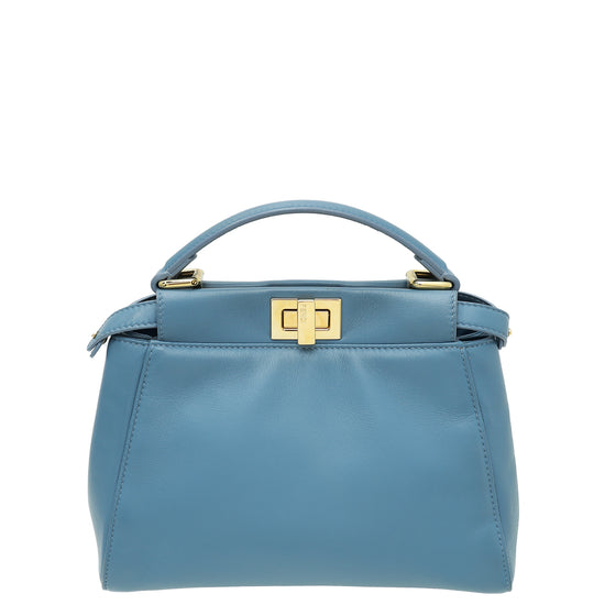 Fendi Blue Peekaboo Mini Bag