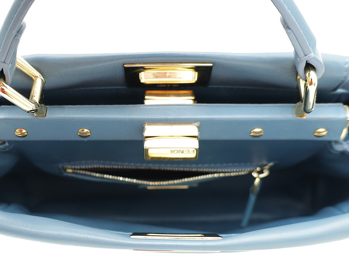 Fendi Blue Peekaboo Mini Bag