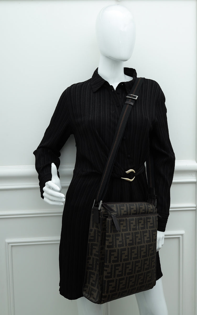 Fendi Tobacco FF Zucca Messenger Crossbody Bag – THE CLOSET
