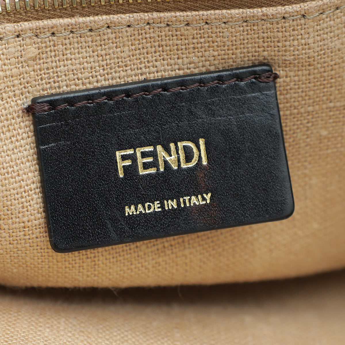 Fendi Tobacco Pequin Claudia Large Bag