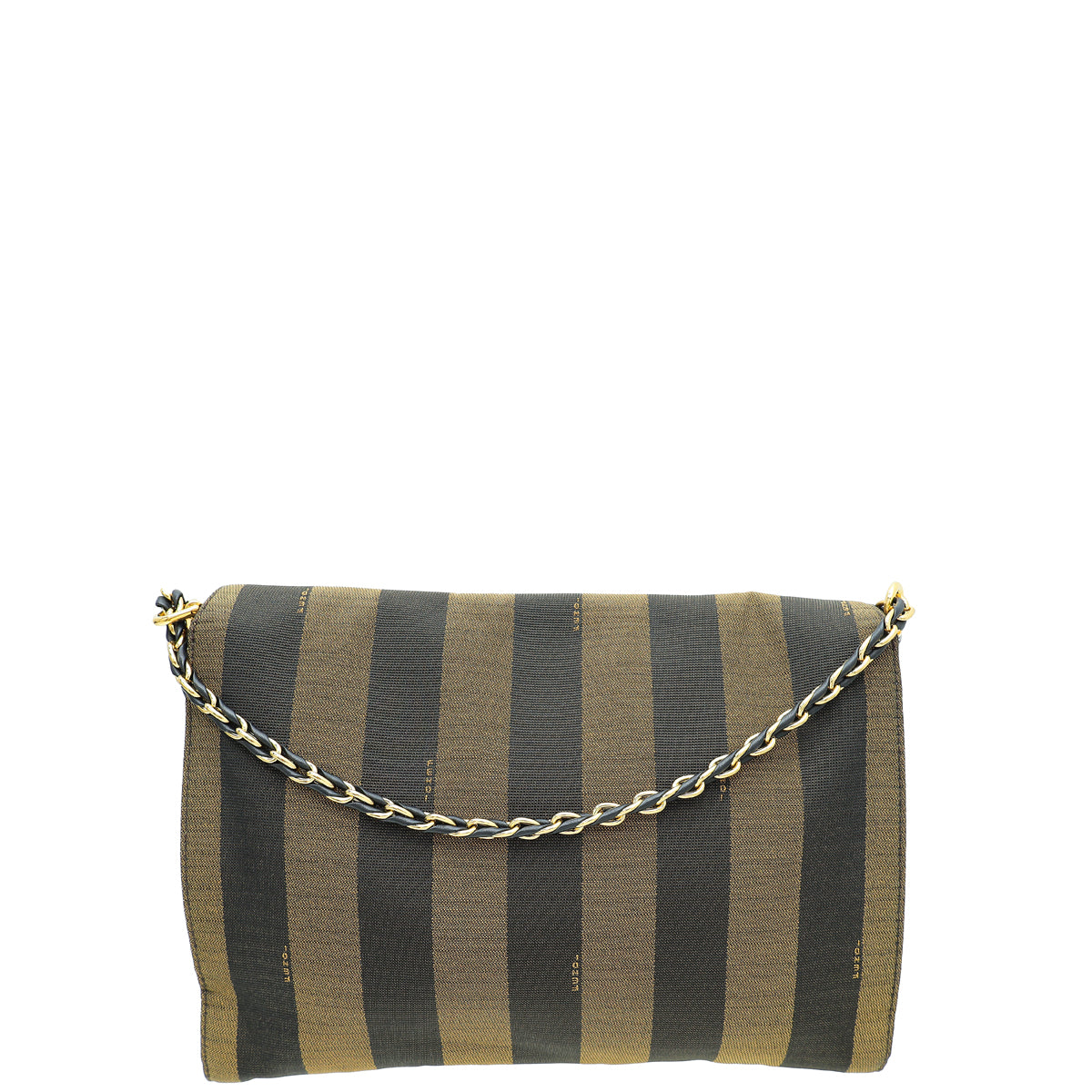 Fendi Tobacco Pequin Claudia Large Bag-Fendi-THE CLOSET