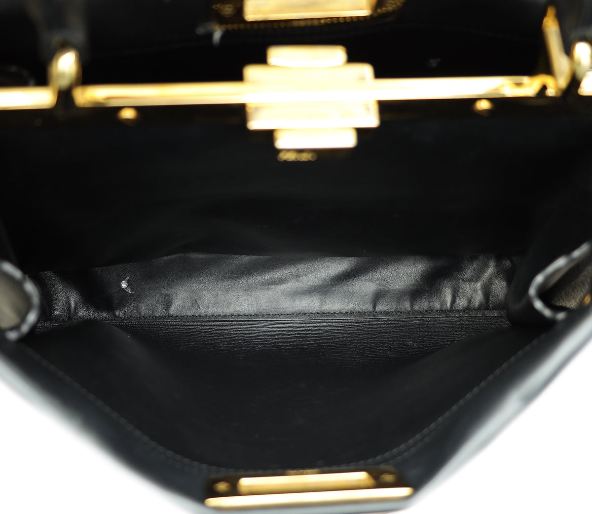 Fendi Black Peekaboo Regular Studded Bag