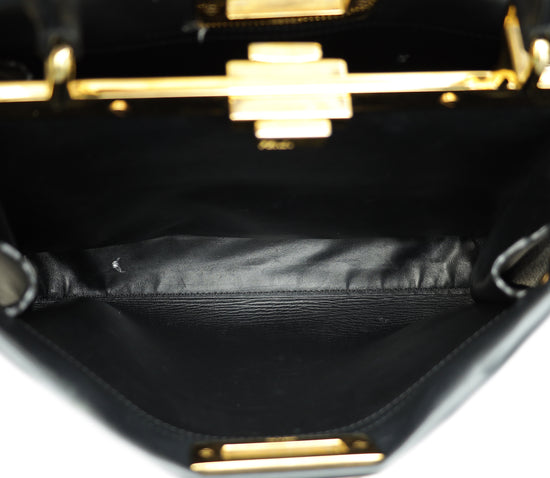 Fendi Black Peekaboo Regular Studded Bag