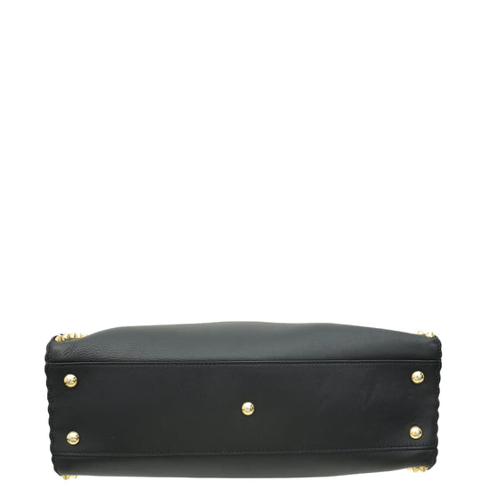 Fendi Black Peekaboo Regular Studded Bag