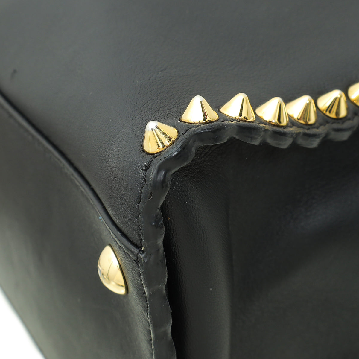 Fendi Black Peekaboo Regular Studded Bag