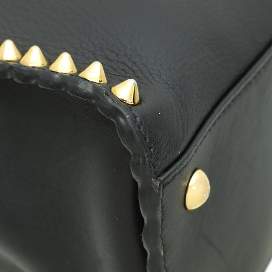 Fendi Black Peekaboo Regular Studded Bag