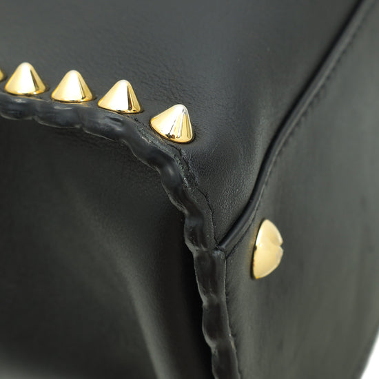 Fendi Black Peekaboo Regular Studded Bag