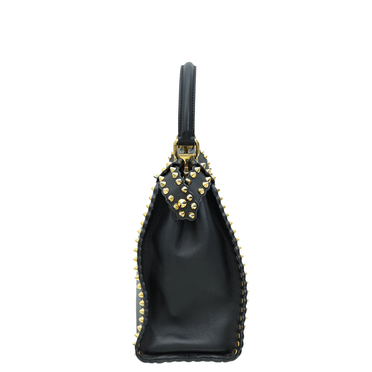 Fendi Black Peekaboo Regular Studded Bag