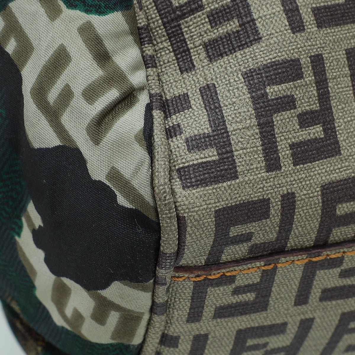 Fendi Multicolor Zucchino Camouflage Flap Bag
