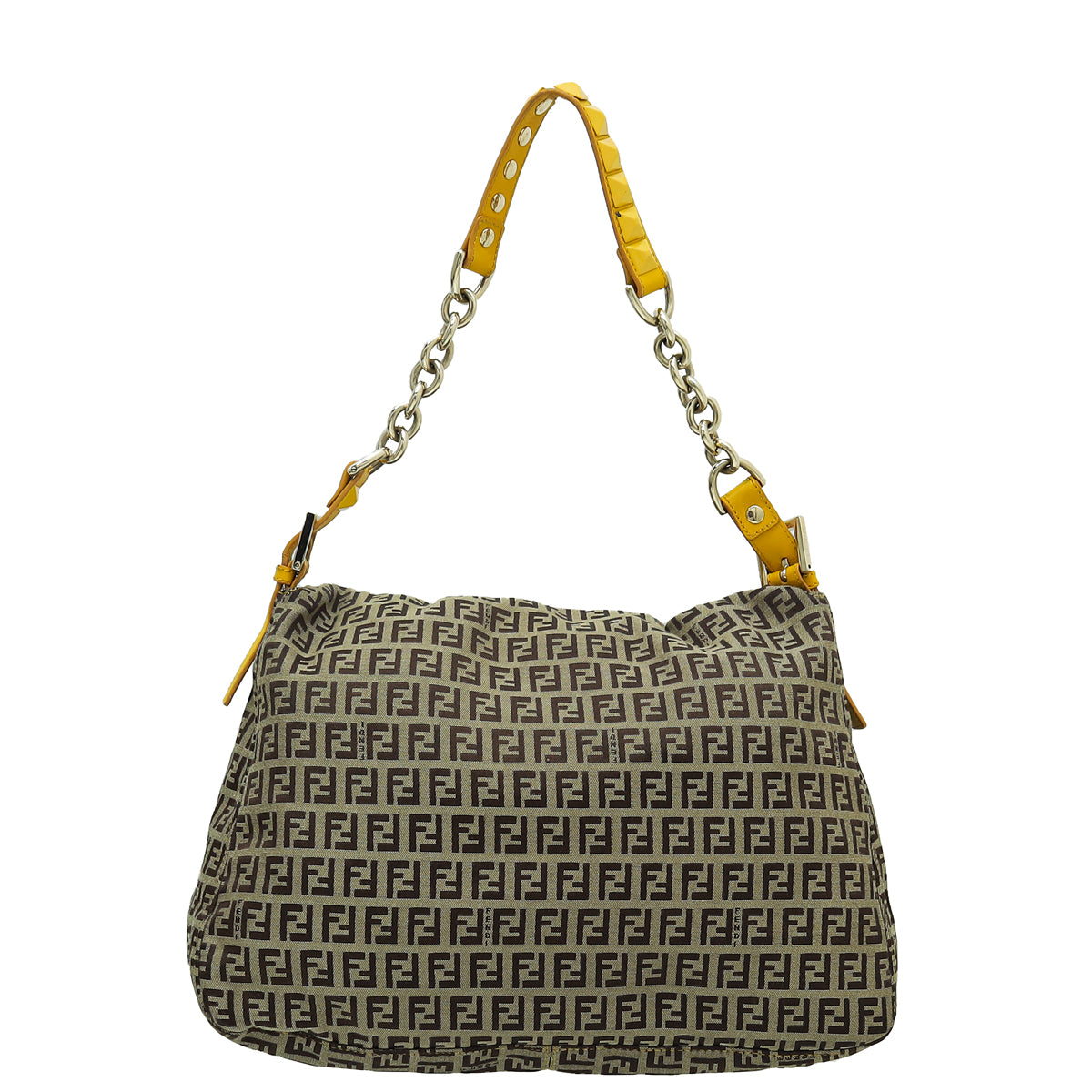 Fendi Zucchino Studded Forever Mama Baguette Bag-Fendi-THE CLOSET