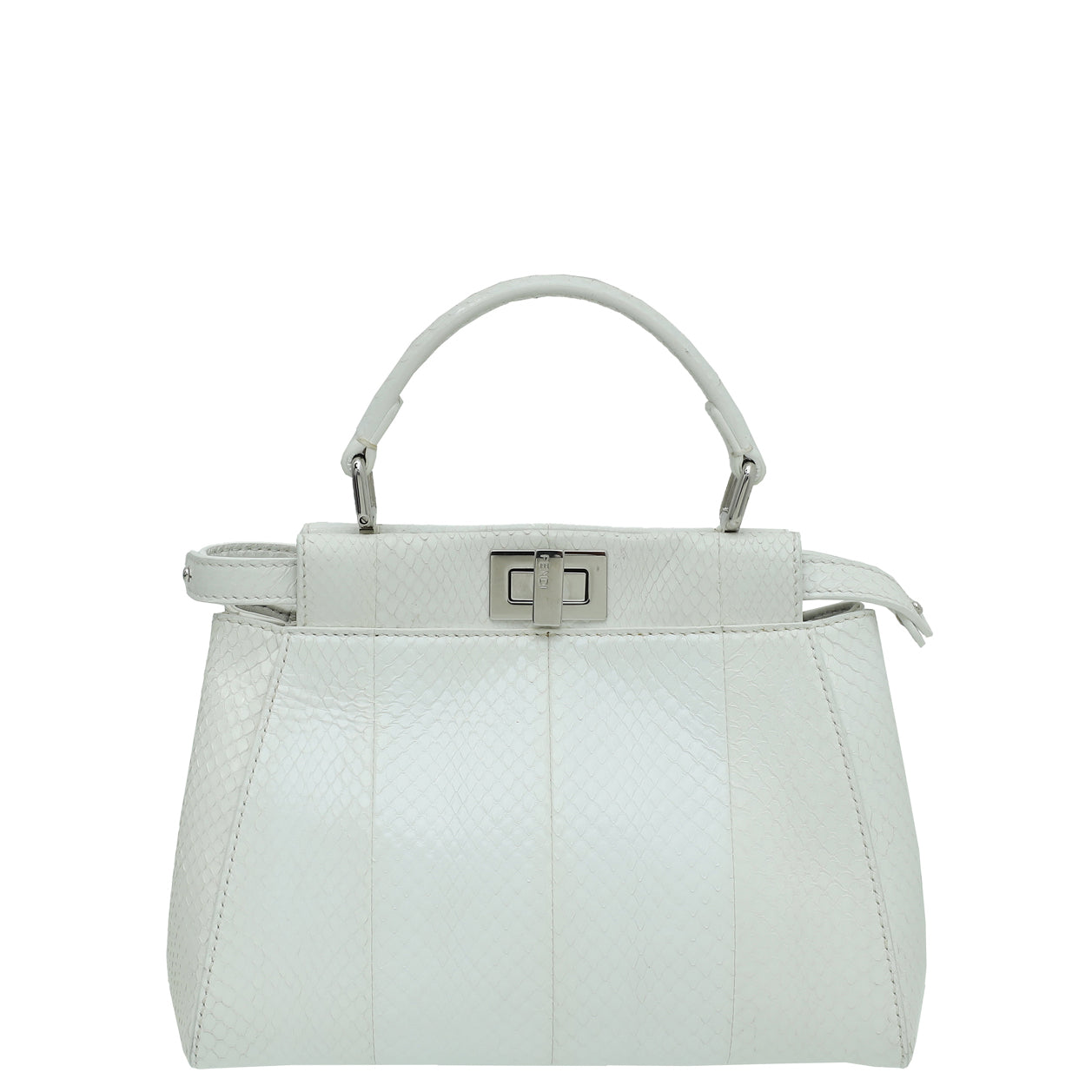 Fendi White Python Mini Peekaboo Bag-Fendi-THE CLOSET