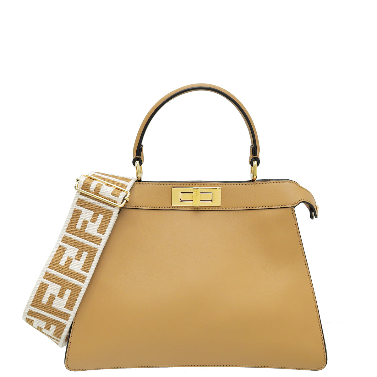 Fendi Peekaboo Iseeu Medium Fendi Dark Beige Peekaboo ISeeU Medium Bag