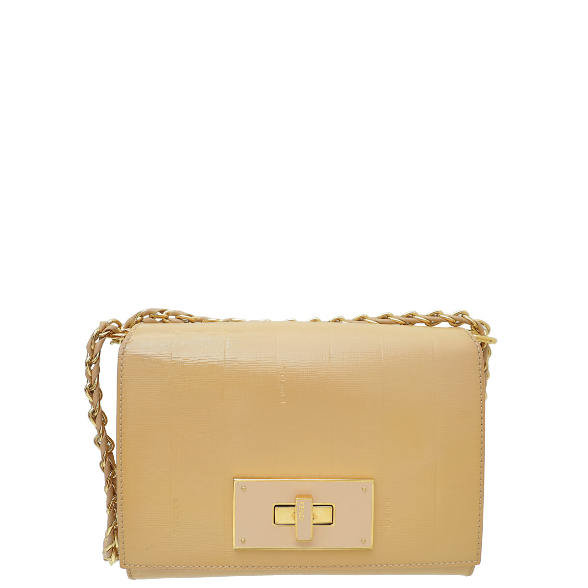 Fendi Beige Pequin Claudia Small Bag-Fendi-THE CLOSET