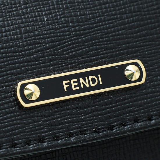 Fendi Black Crayons Pochette Bag W/ Identification Charm