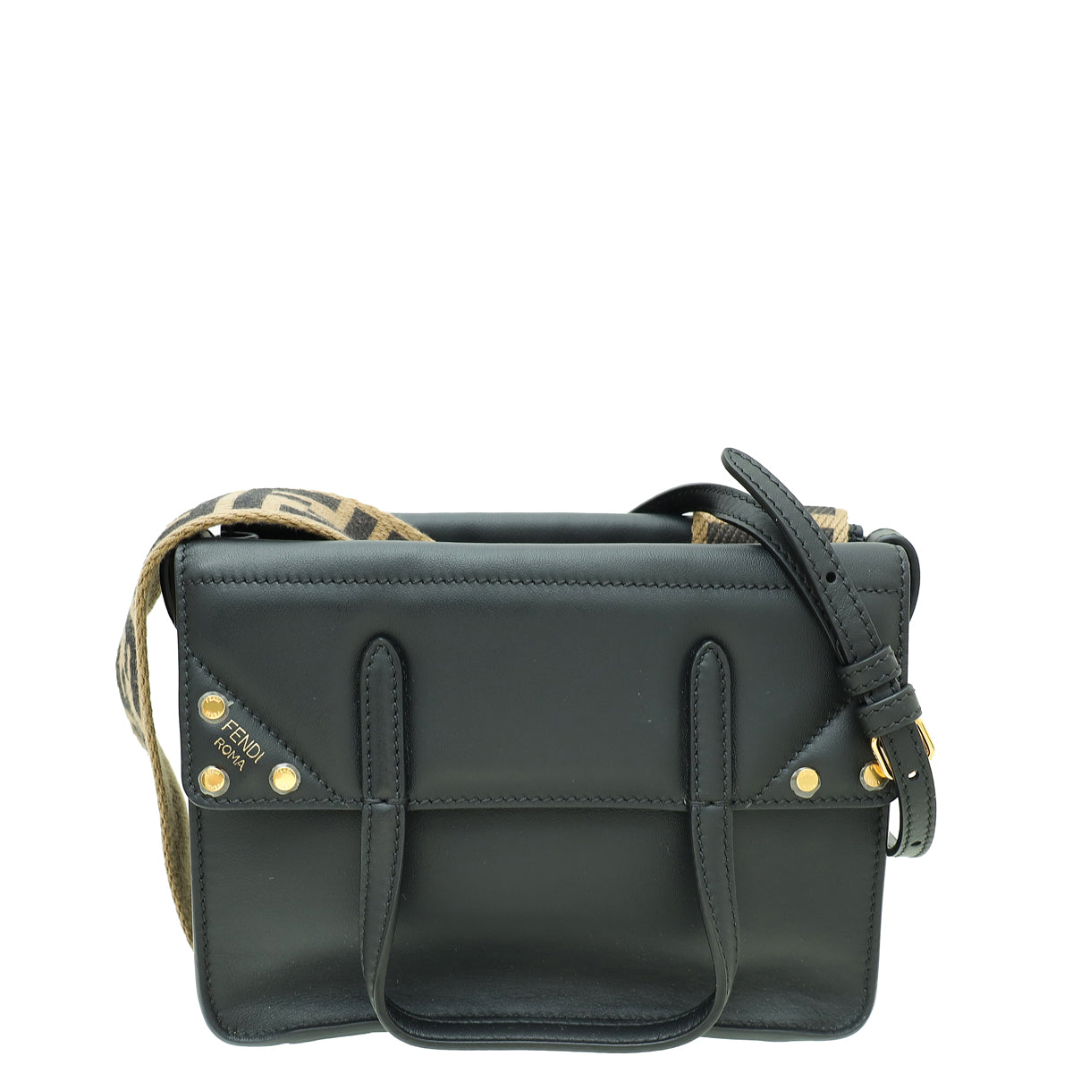 Fendi Black Flip Small Tote Bag-Fendi-THE CLOSET