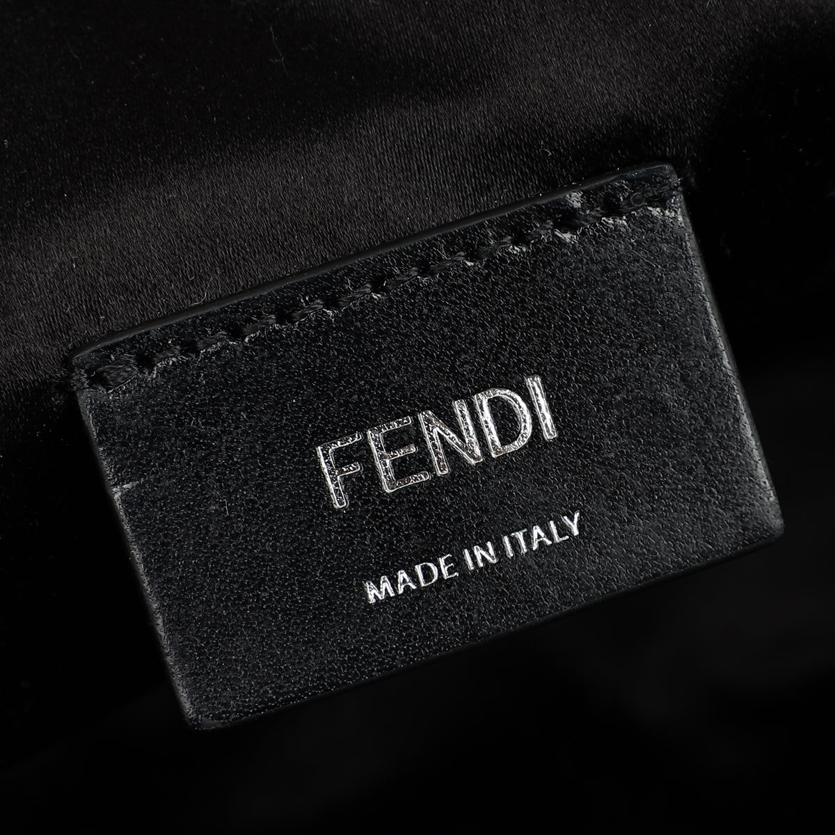 Fendi Black Multicolor FF Embroidered Defender Bag