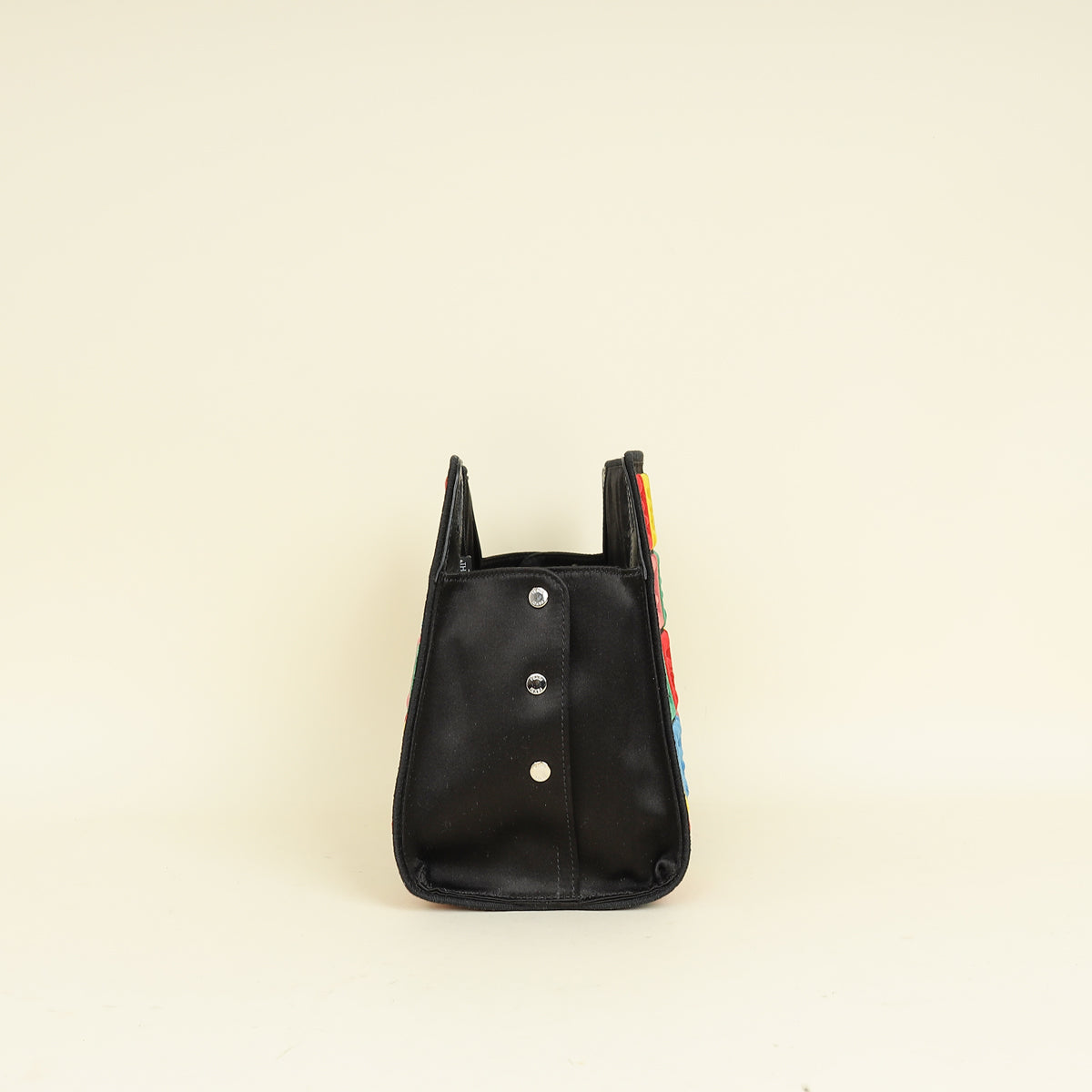 Fendi Black Multicolor FF Embroidered Defender Bag