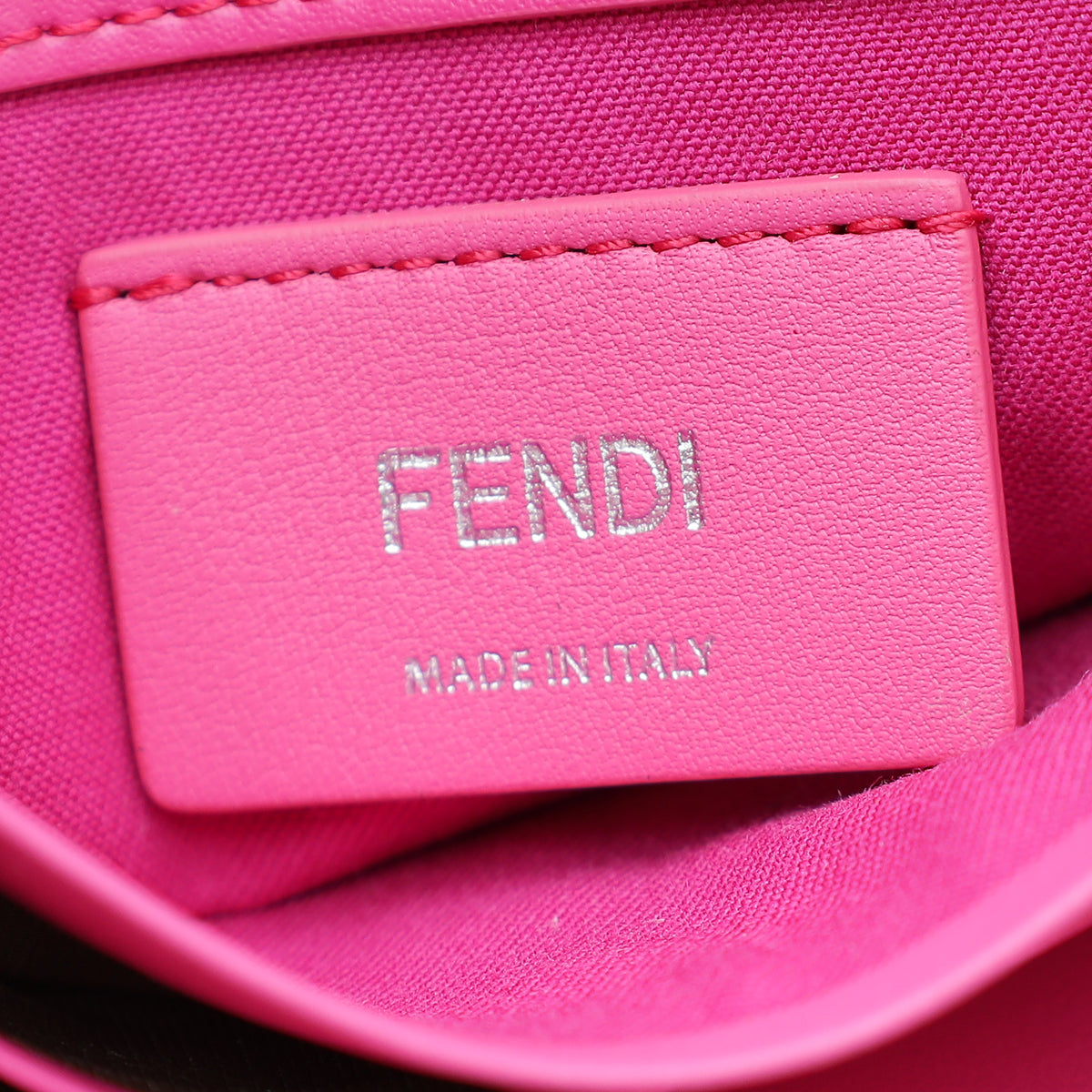 Fendi Fuchsia F Logo Wallet On Chain Clutch