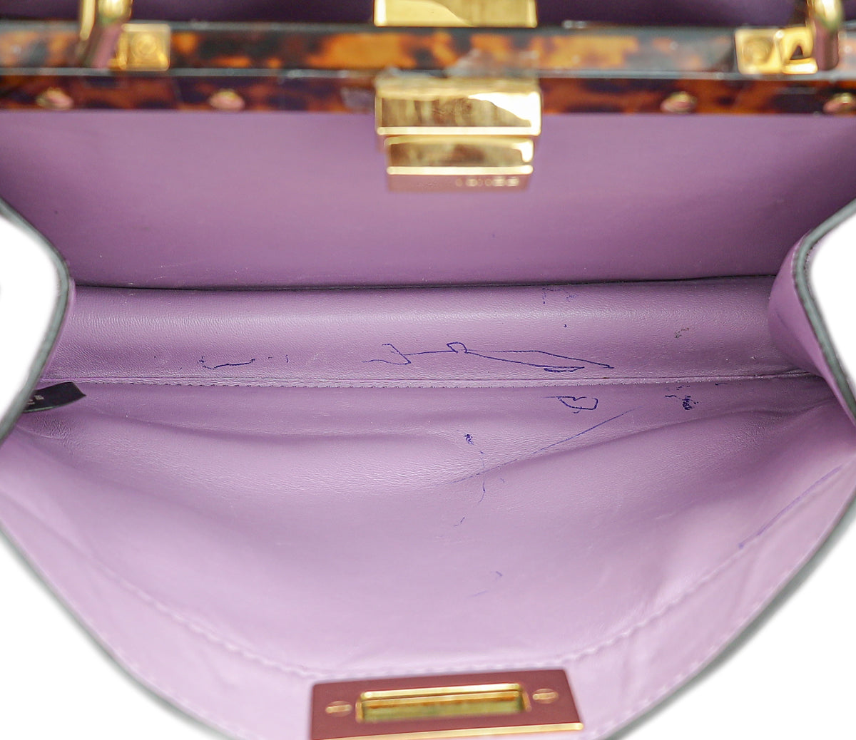 Fendi Lilac Timeless Peekaboo ISeeU Small Bag | Pre-Owned The