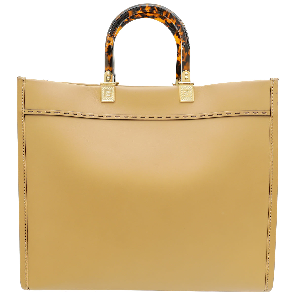 Fendi Beige Sunshine Medium Shopping Tote Bag-Fendi-THE CLOSET