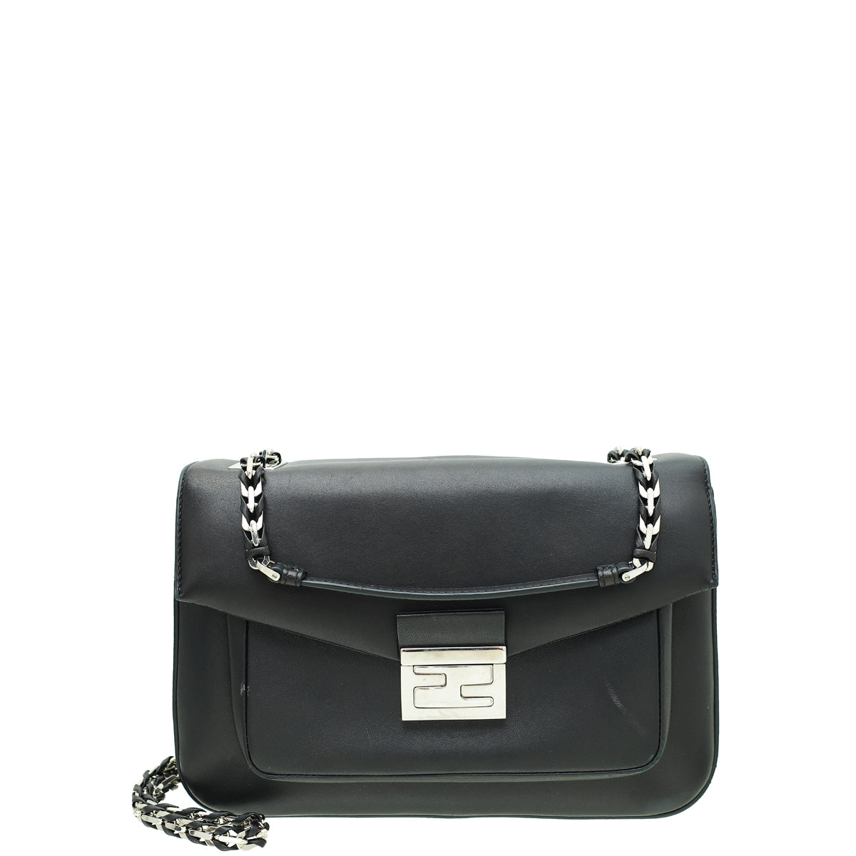 Fendi Black Be Baguette Flap Bag-Fendi-THE CLOSET