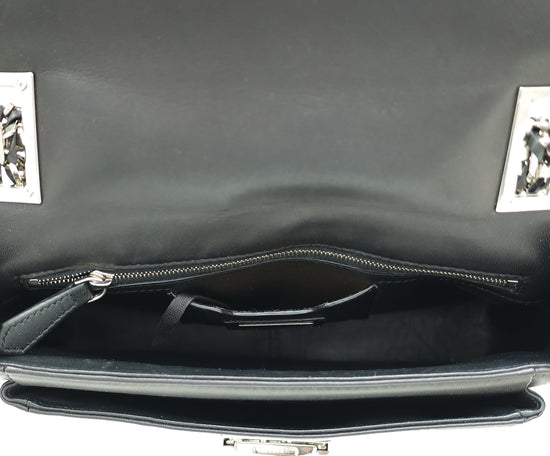 Fendi Black Be Baguette Flap Bag