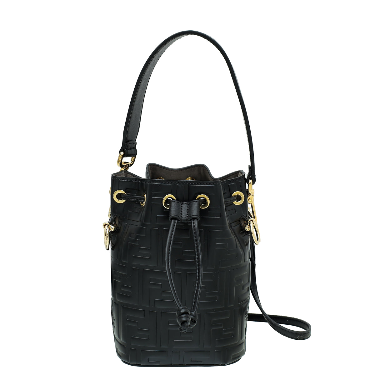 Fendi Black Zucca Embossed Mon Tresor Mini Bag-Fendi-THE CLOSET
