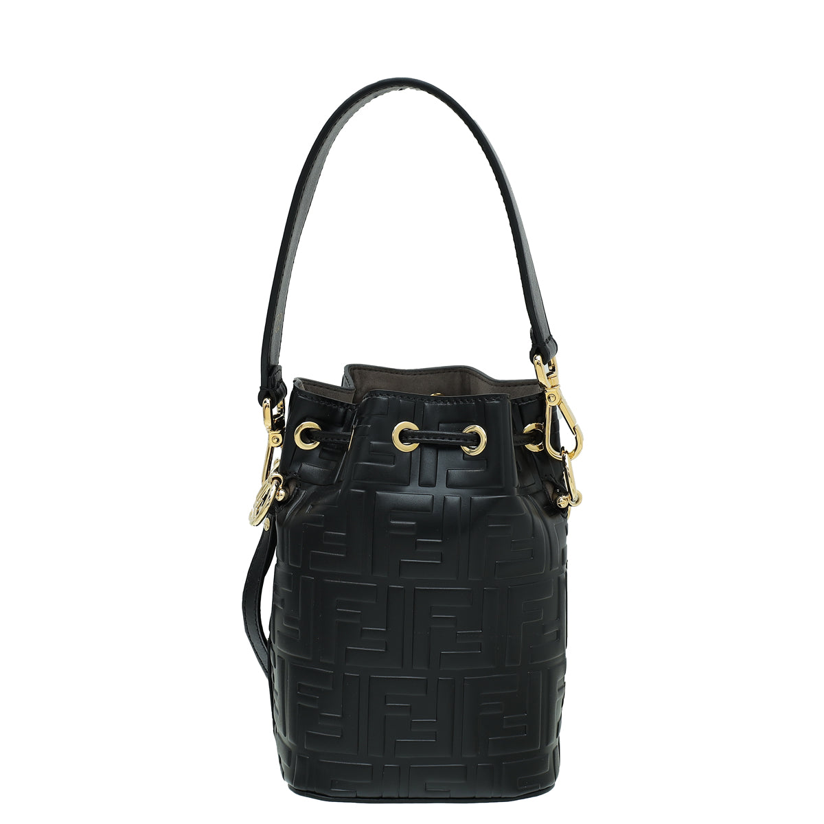 Fendi Black Zucca Embossed Mon Tresor Mini Bag-Fendi-THE CLOSET