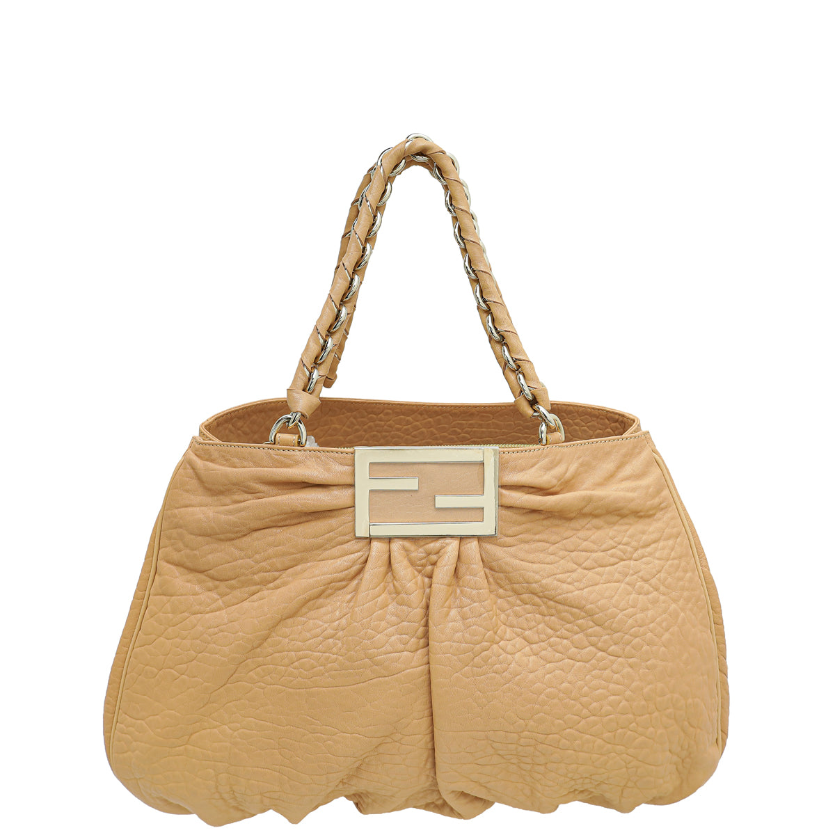 Fendi Beige Mia Large Shoulder Bag-Fendi-THE CLOSET