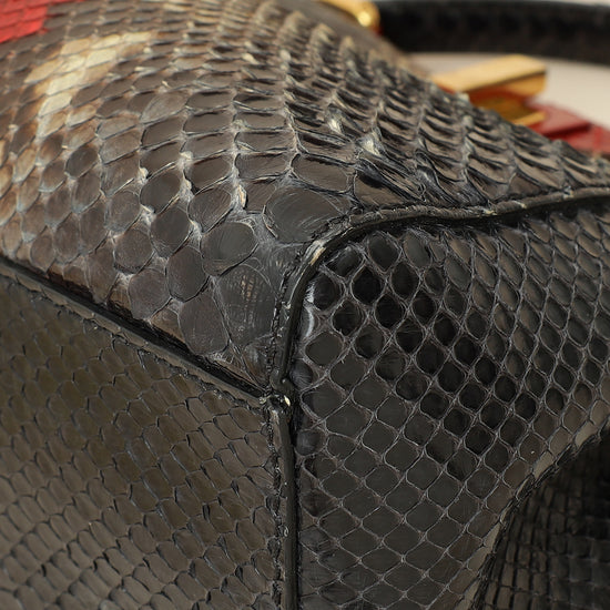 Fendi Bicolor Peekaboo Python Mini Bag-Fendi-THE CLOSET