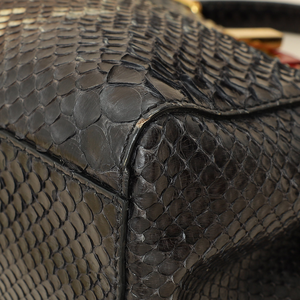 Fendi Bicolor Peekaboo Python Mini Bag-Fendi-THE CLOSET