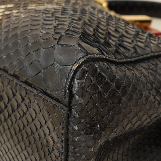 Fendi Bicolor Peekaboo Python Mini Bag-Fendi-THE CLOSET