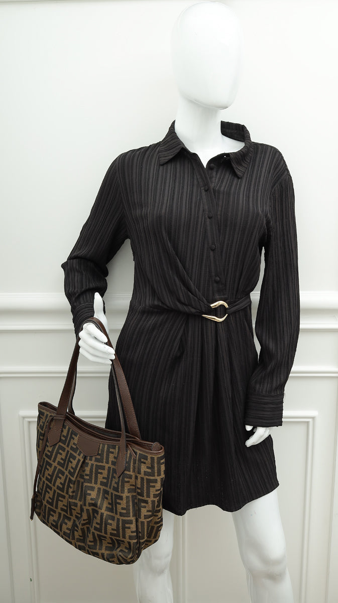 Fendi Tobacco FF Zucca Grand Shopping Bag-Fendi-THE CLOSET