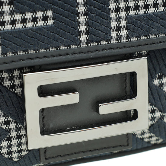 Fendi Bicolor FF Embroidered Baguette Bag