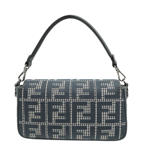 Fendi Bicolor FF Embroidered Baguette Bag