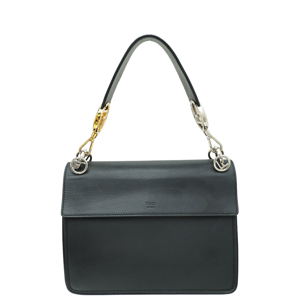 Fendi Bicolor Velvet Kan I F Flap Medium Bag-Fendi-THE CLOSET